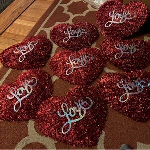 Valentine Hearts LOVE … with reinforced backing to keep form perfect.., 4 for $5